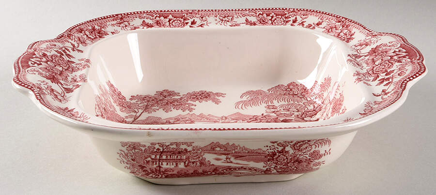 Tonquin Red Pink Square Vegetable No Lid by Royal Staffordshire-1