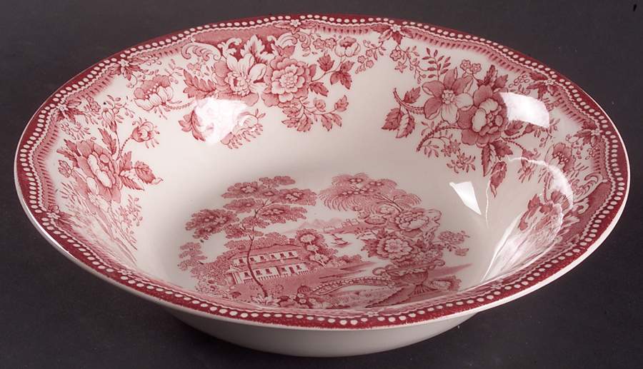 Tonquin Red Pink 8" Round Vegetable Bowl by Royal Staffordshire-1