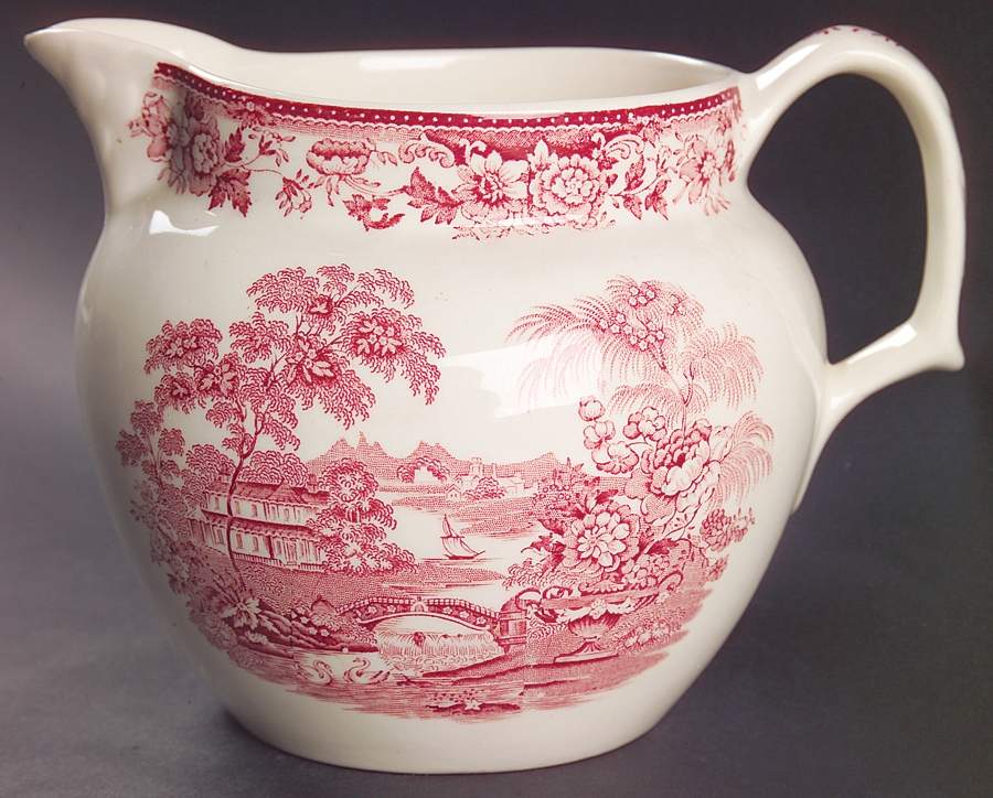 Tonquin Red Pink 32 Oz Pitcher by Royal Staffordshire-1