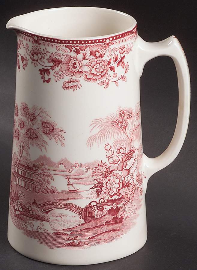 Tonquin Red Pink 32 Oz Pitcher by Royal Staffordshire-1