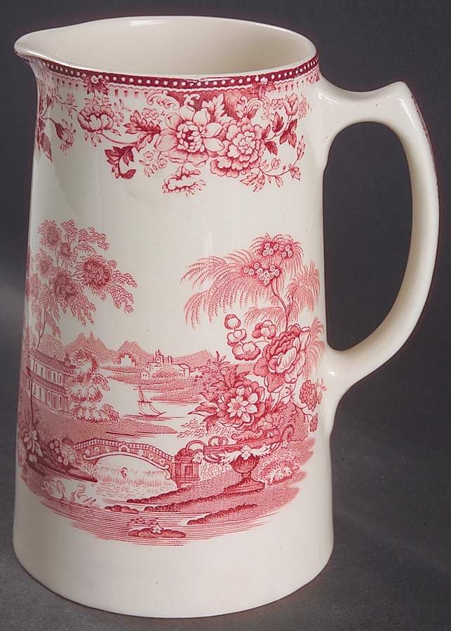 Tonquin Red Pink 40 Oz Pitcher by Royal Staffordshire-1