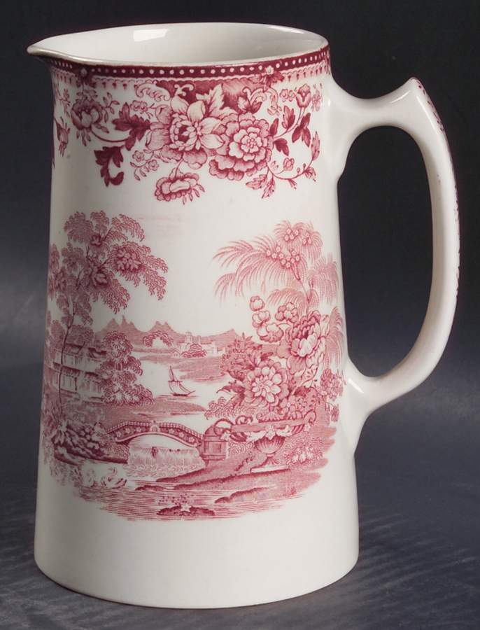 Tonquin Red Pink 24 Oz Pitcher by Royal Staffordshire-1