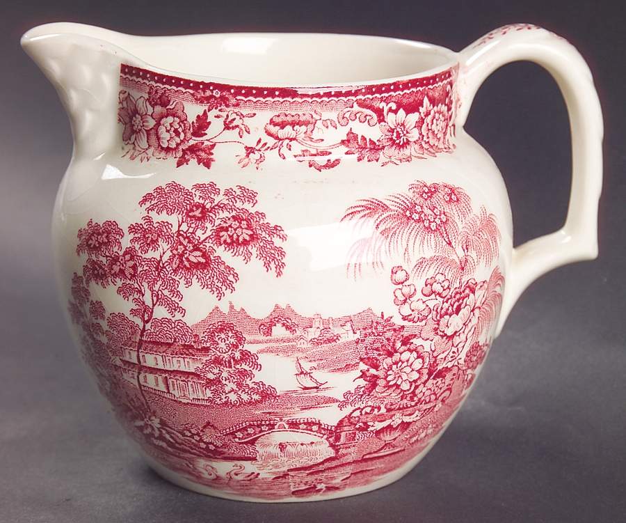 Tonquin Red Pink 16 Oz Pitcher by Royal Staffordshire-1