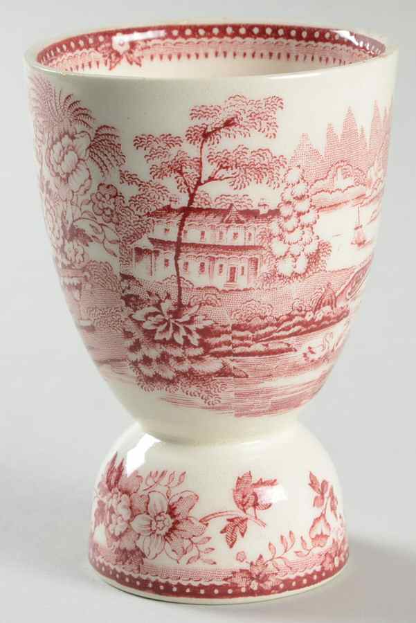 Tonquin Red Pink Double Egg Cup by Royal Staffordshire-1