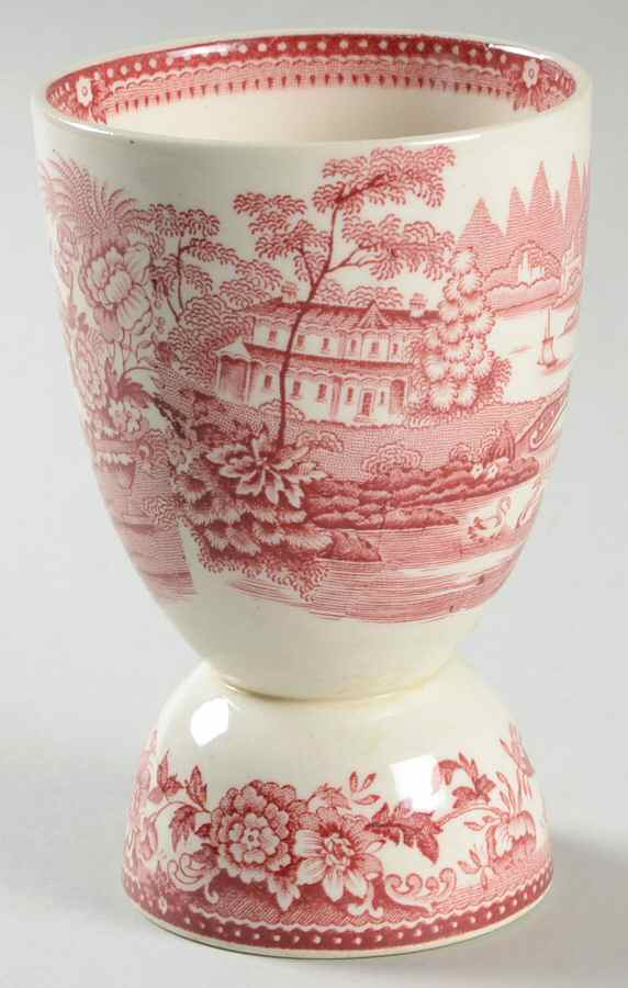 Tonquin Red Pink Double Egg Cup by Royal Staffordshire-1