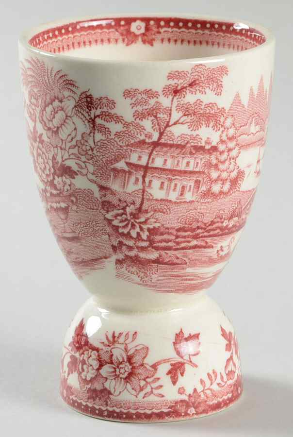 Tonquin Red Pink Double Egg Cup by Royal Staffordshire-1