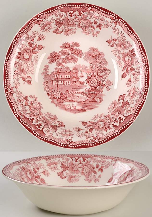 Tonquin Red Pink 7" Round Vegetable Bowl by Royal Staffordshire-1