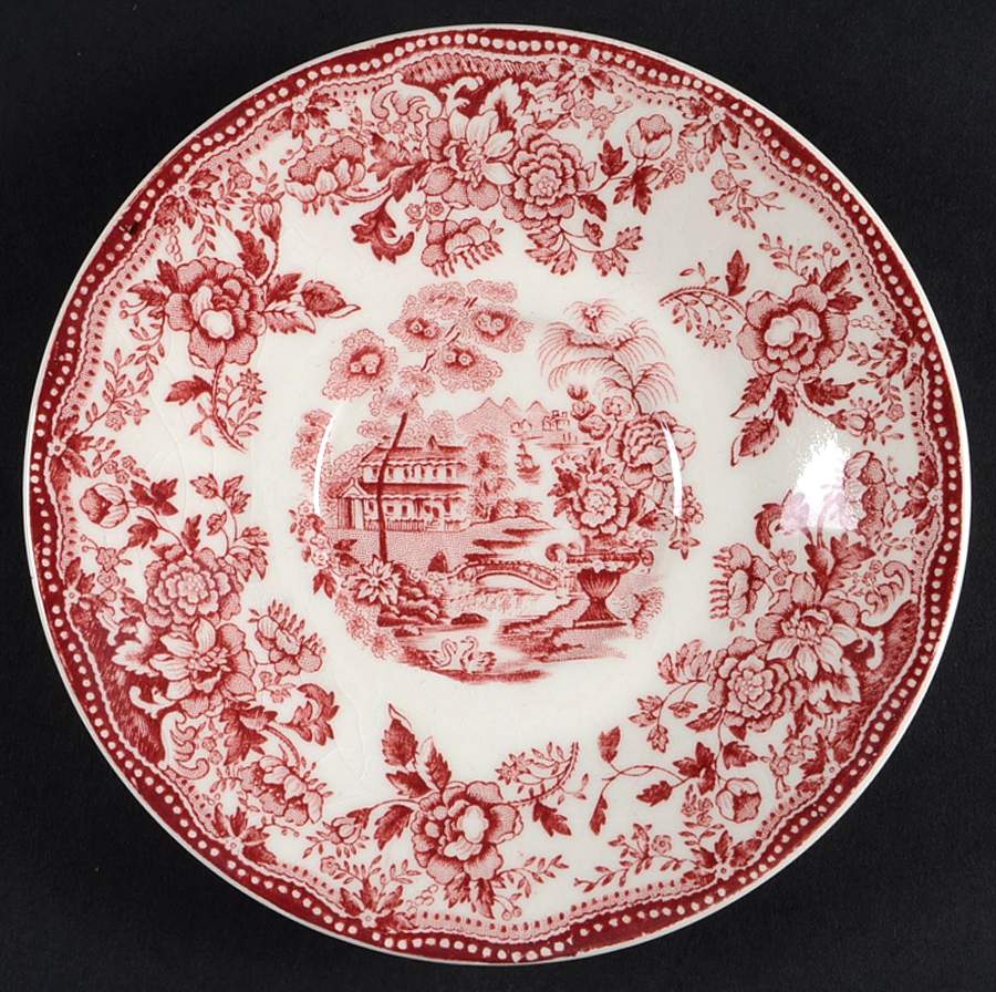 Tonquin Red Pink Saucer by Royal Staffordshire-1