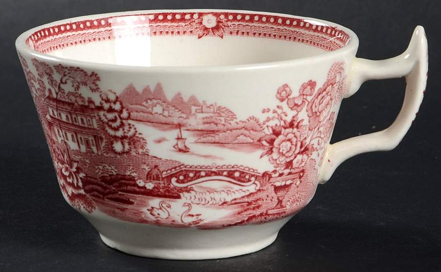 Tonquin Red Pink Flat Cup by Royal Staffordshire-1