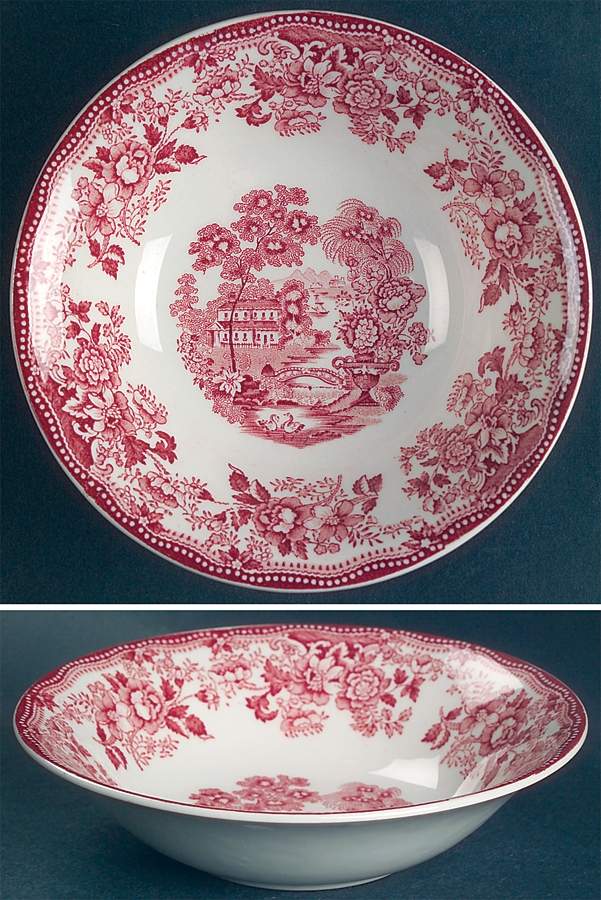 Tonquin Red Pink Coupe Cereal Bowl by Royal Staffordshire-1