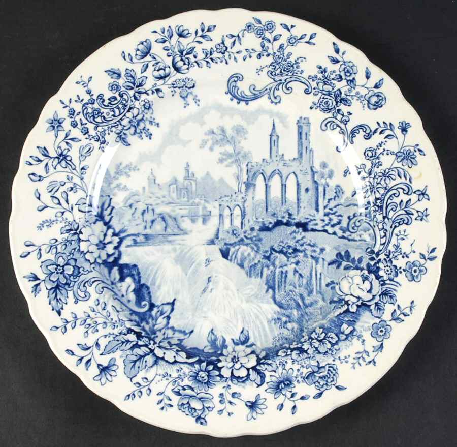 Waterfall blue Dinner Plate by Royal Staffordshire-1