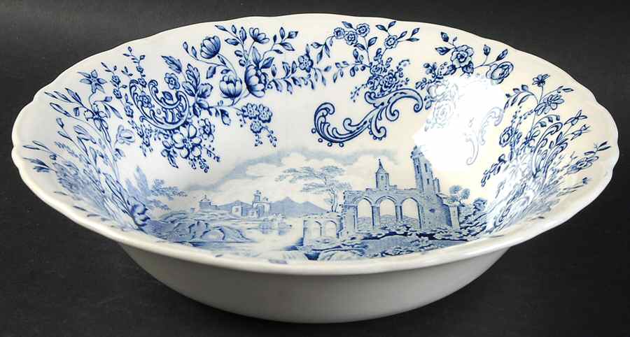 Waterfall blue 8" Round Vegetable Bowl by Royal Staffordshire-1