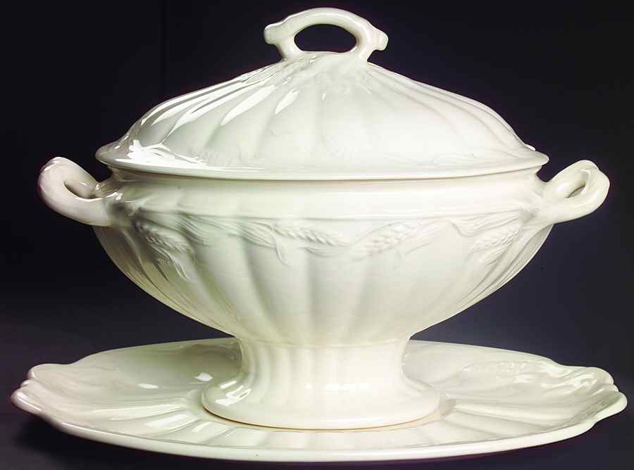 Wheat Tureen & Lid w/Underplate by Arthur J Wilkinson-1