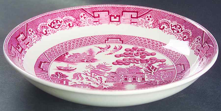 Willow Pink Coupe Soup Bowl by Royal Staffordshire-1