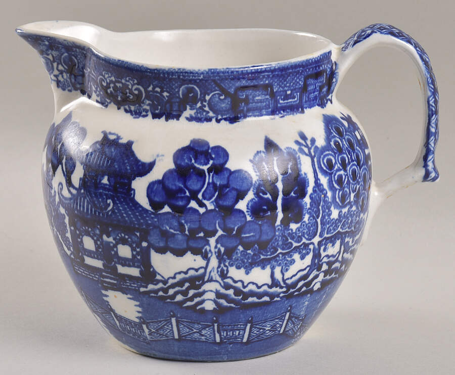 Ye Olde Blue Willow Pitcher by Royal Staffordshire-1