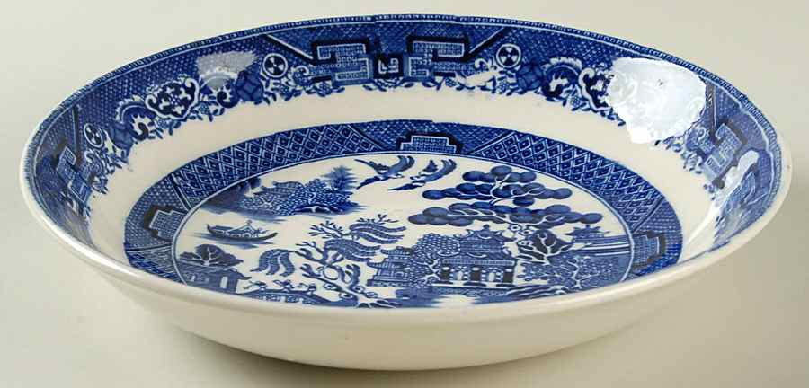 Ye Olde Blue Willow Coupe Soup Bowl by Royal Staffordshire-1