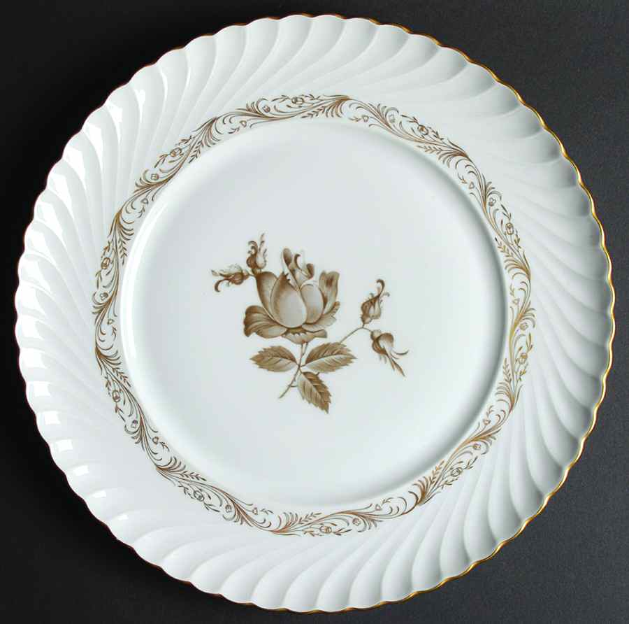 Classic Rose Dinner Plate by Royal Tettau-1