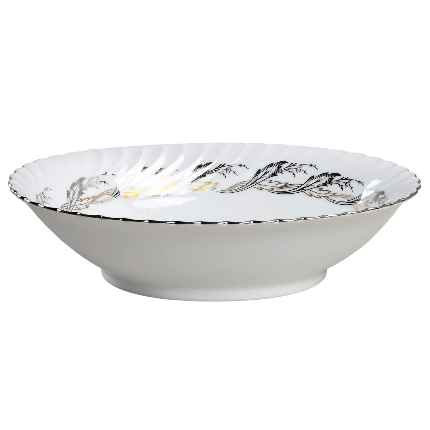 Golden Silver 9" Oval Vegetable Bowl by Royal Tettau-1