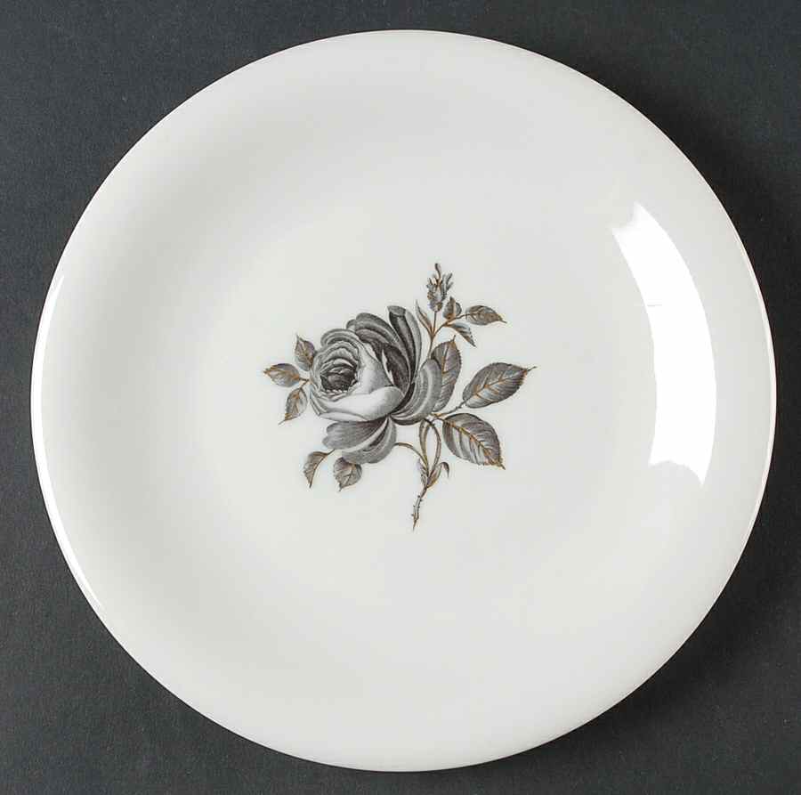 Black Rose Salad Plate by Royal York (Germany)-1