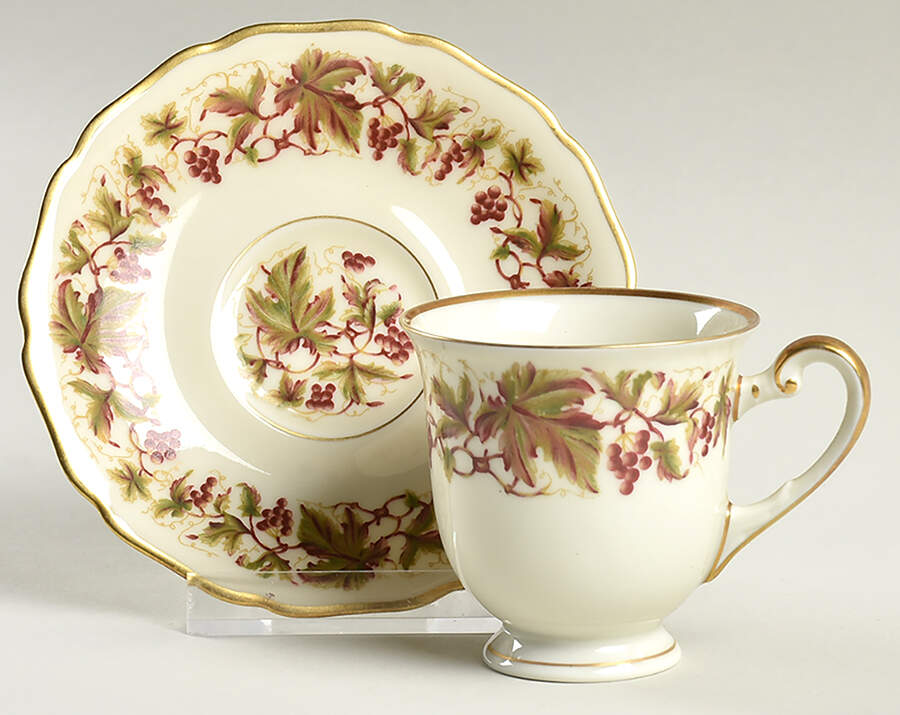 Falstaff Footed Demitasse Cup & Saucer Set by Royal York (Germany)-1