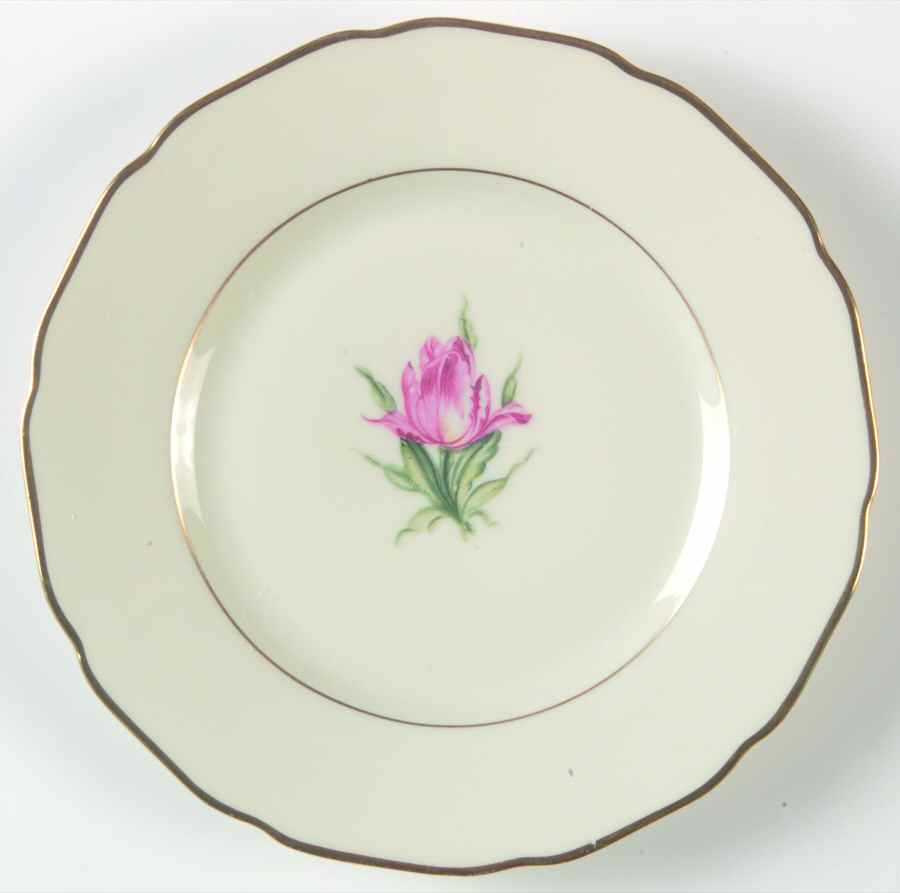 Tulip Bread & Butter Plate by Royal York (Germany)-1
