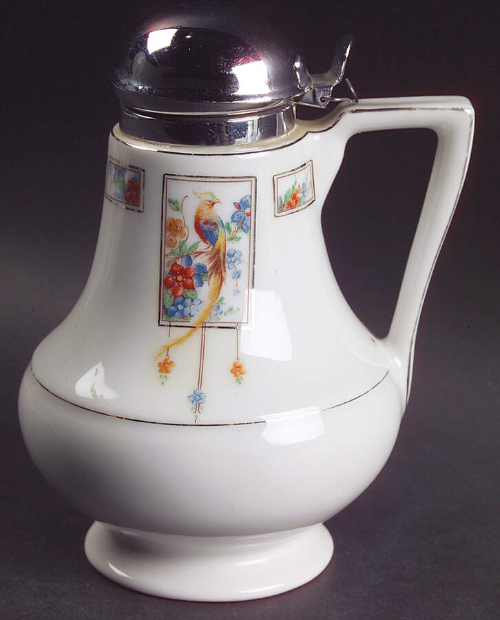 Golden Pheasant Large Syrup with Lid by Royal Rochester-1