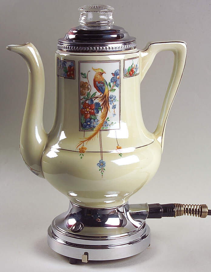 Golden Pheasant Electric Percolator by Royal Rochester-1
