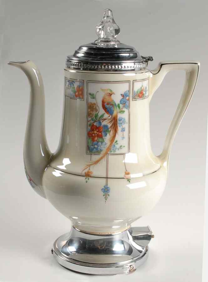 Golden Pheasant Electric Coffee Pot & Lid with Cord by Royal Rochester-1
