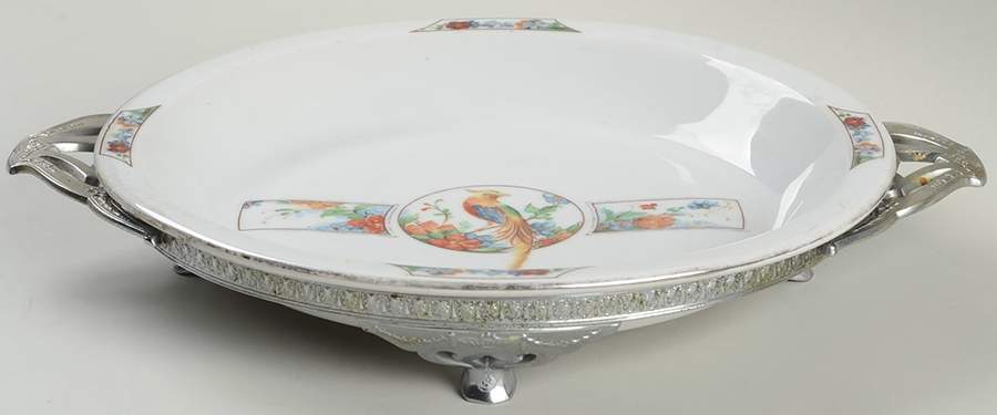 Golden Pheasant 9" Pie Baking Plate with Metal Stand by Royal Rochester-1
