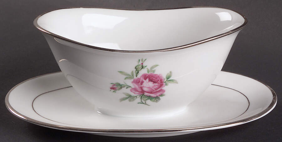 Sharon Gravy Boat with Attached Underplate by Royal Signet-1