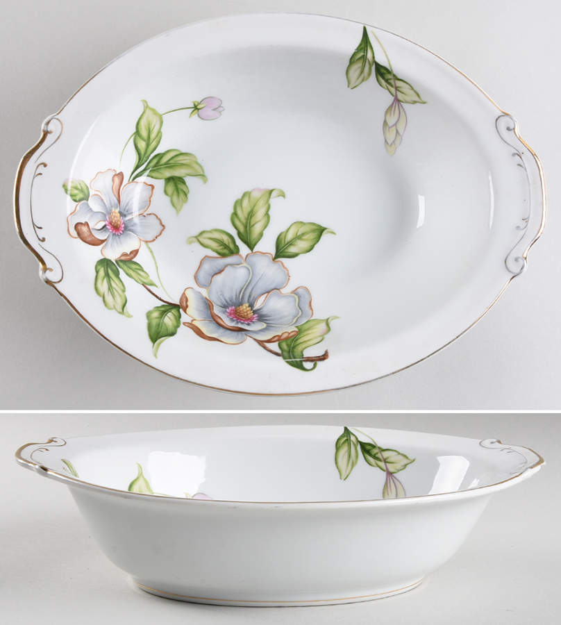 Dogwood 9" Oval Vegetable Bowl by Roselyn-1