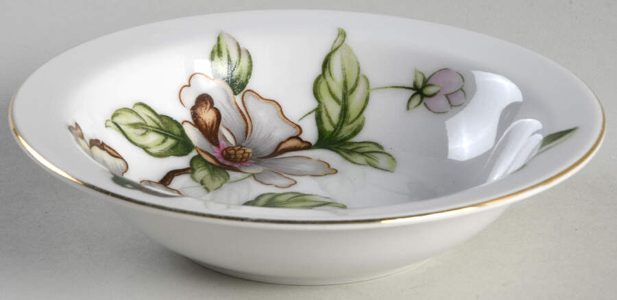 Dogwood Rim Fruit/Dessert (Sauce) Bowl by Roselyn-1