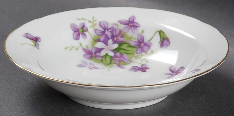 Spring Violets Rim Fruit/Dessert (Sauce) Bowl by Rossetti-1