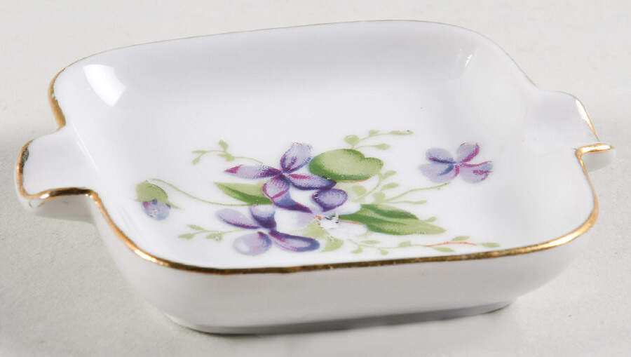 Spring Violets Square Ashtray by Rossetti-1