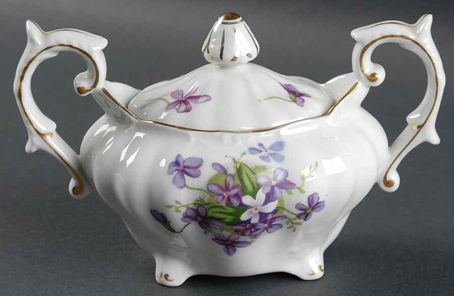 Spring Violets Sugar Bowl & Lid by Rossetti-1