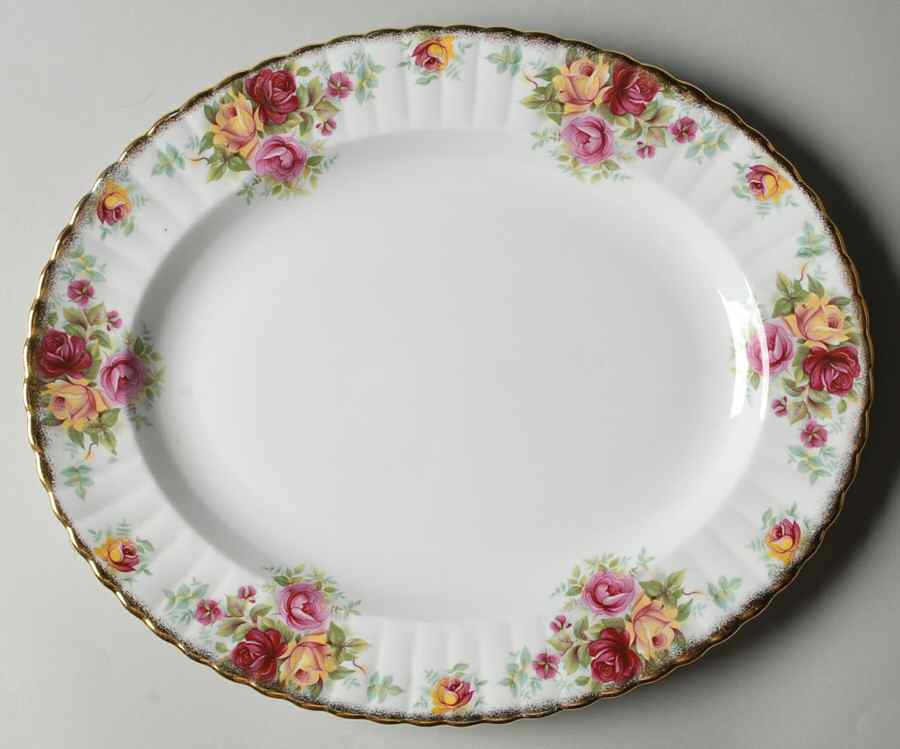 Bouquet 12" Oval Serving Platter by Royal Stafford-1