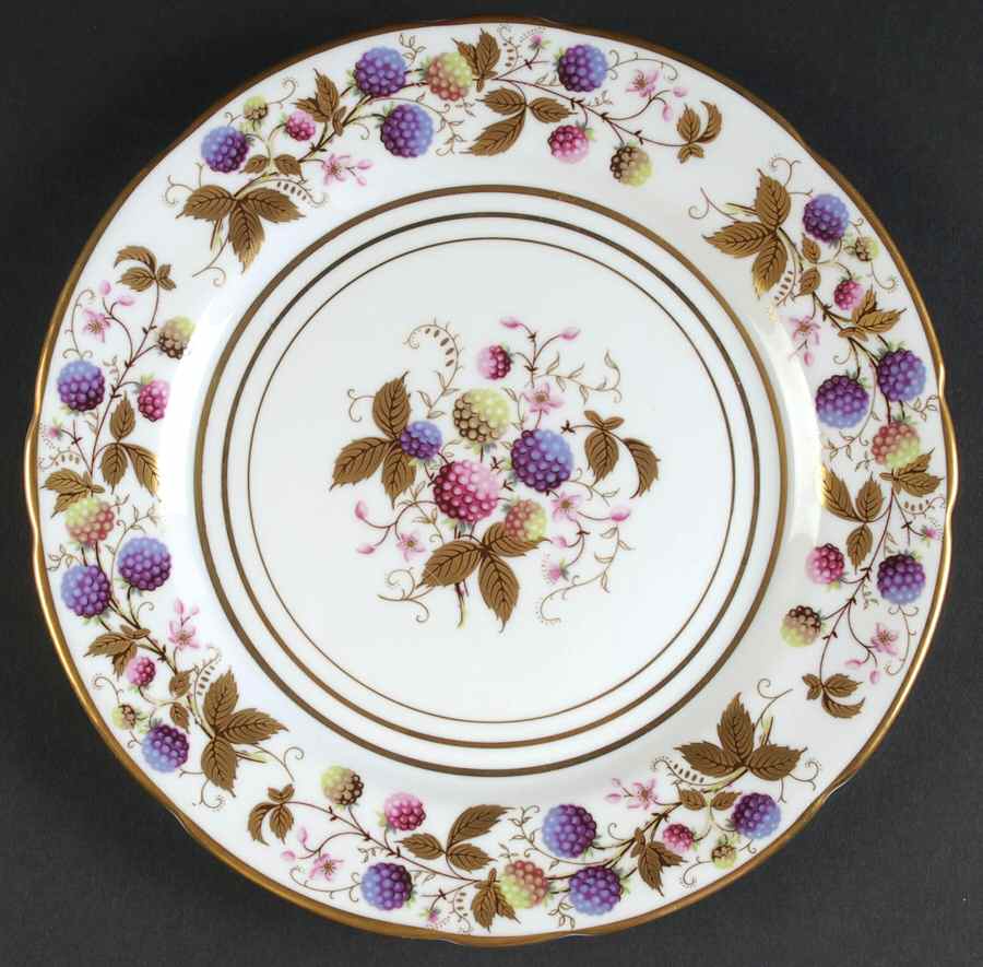 Golden Bramble (3 Gold Lines) Salad Plate by Royal Stafford-1