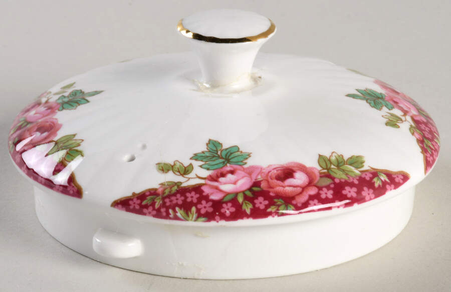 Olde English Garden Red Lid for Teapot by Royal Stafford-1
