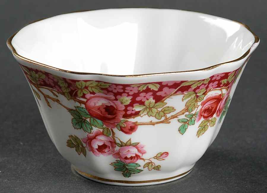 Olde English Garden Red Mini Open Sugar Bowl by Royal Stafford-1