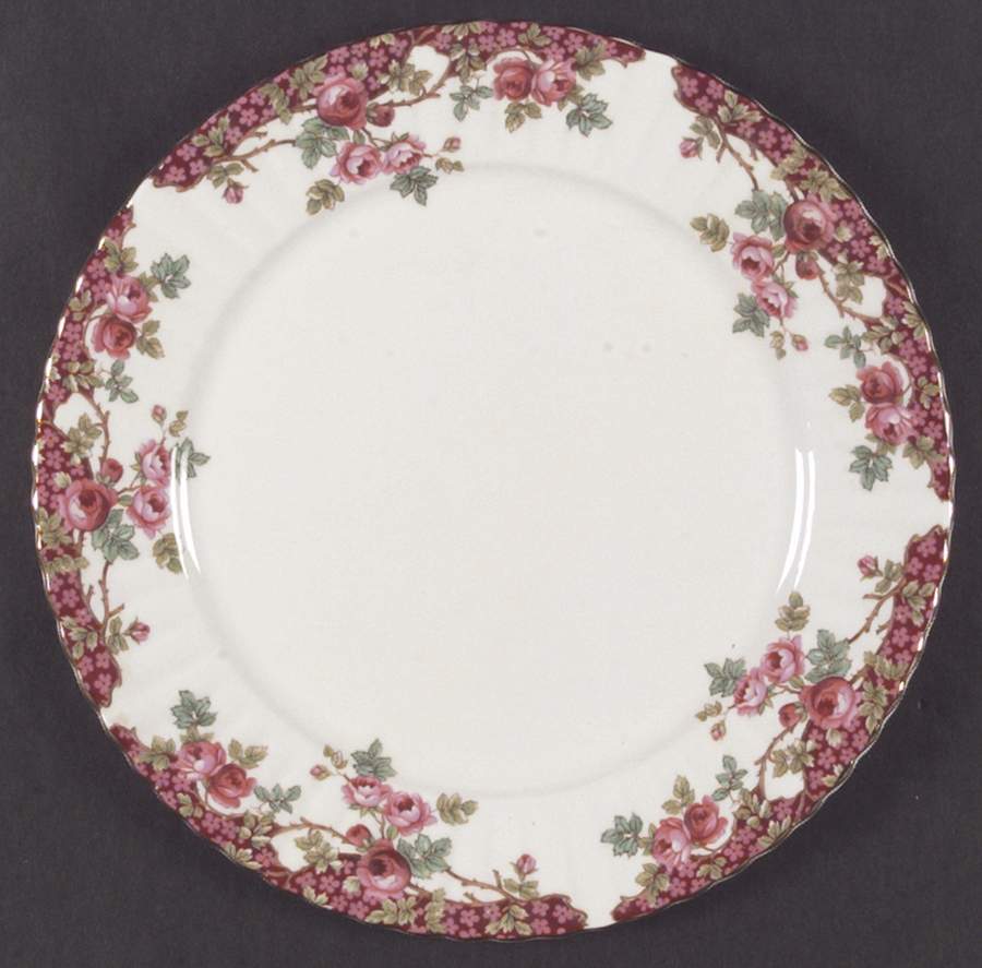 Olde English Garden Red Dinner Plate by Royal Stafford-1
