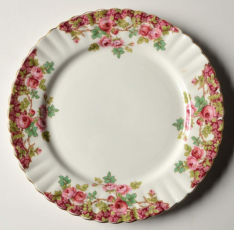 Olde English Garden Red Salad Plate by Royal Stafford-1