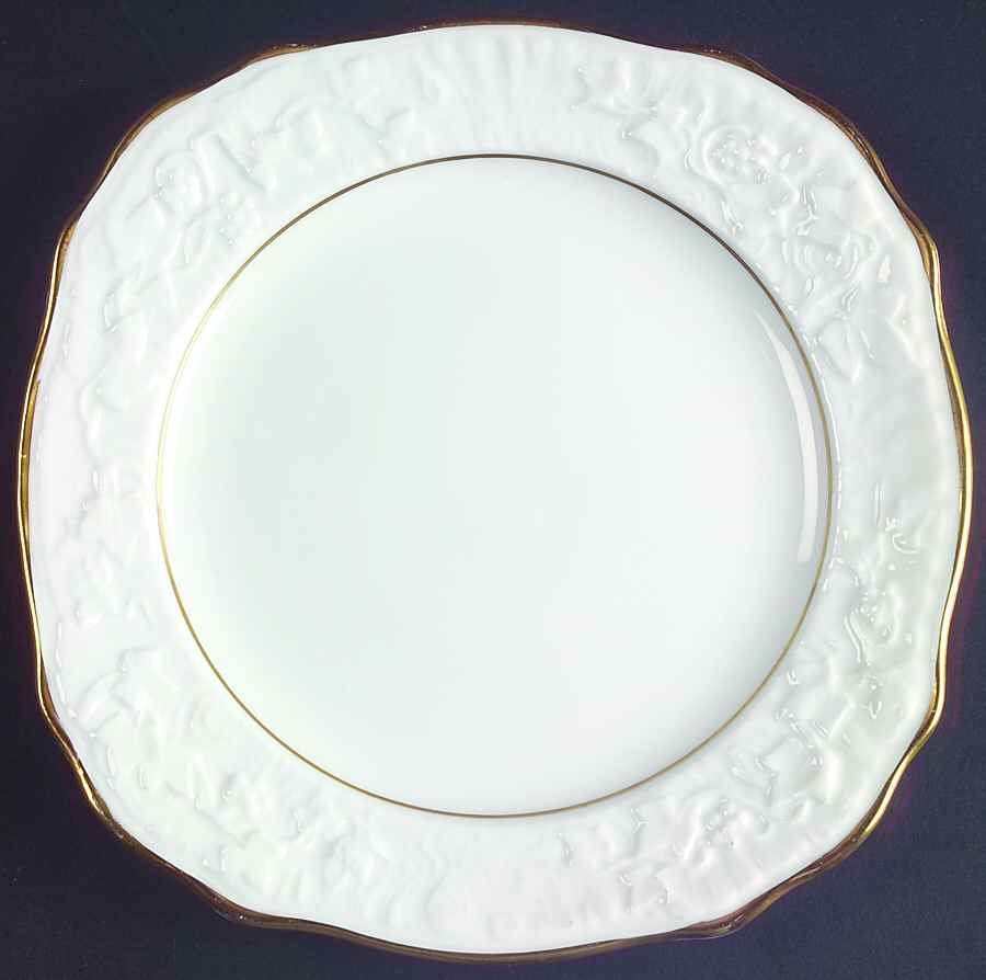 Old English Oak Gold Square Salad Plate by Royal Stafford-1