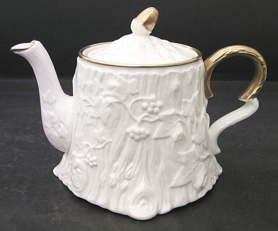 Old English Oak Gold Small Teapot & Lid by Royal Stafford-1