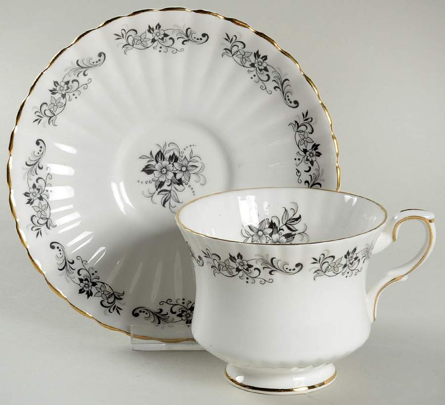 Othello Footed Cup & Saucer Set by Royal Stafford-1