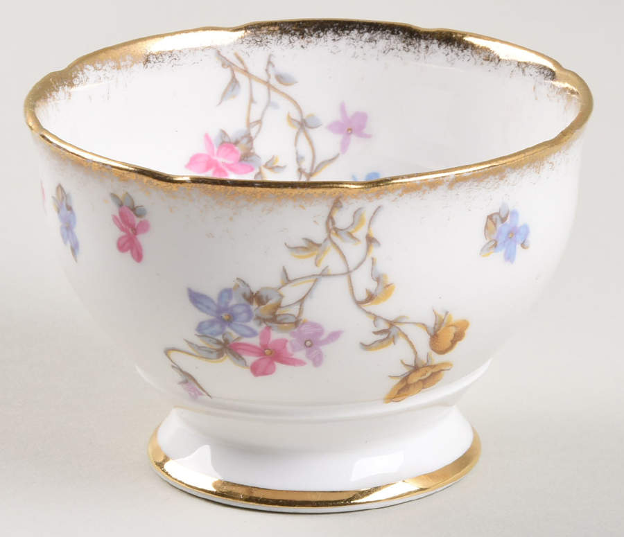 Violets Pompadour Mini Open Sugar Bowl by Royal Stafford-1