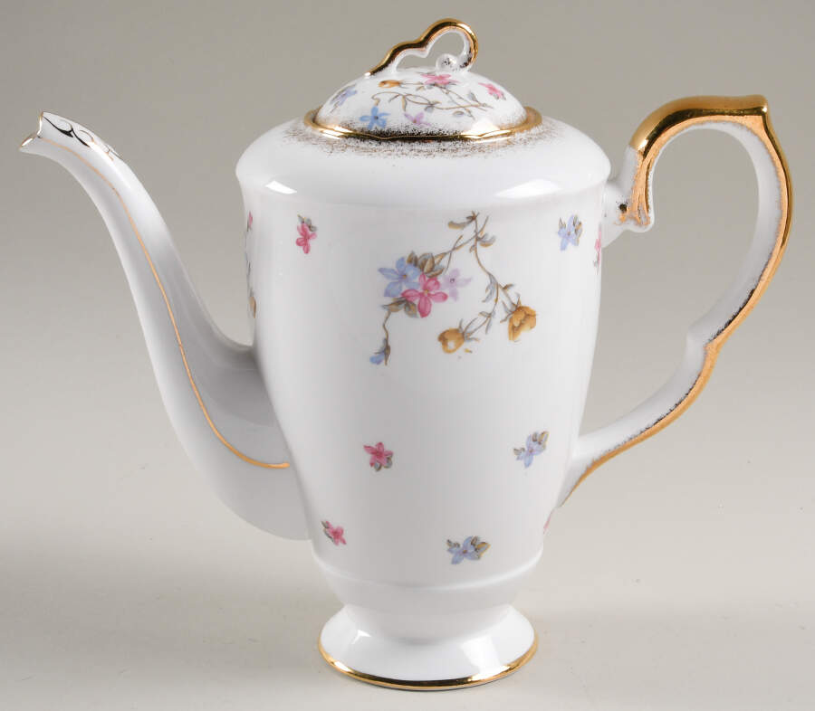 Violets Pompadour Coffee Pot & Lid by Royal Stafford-1