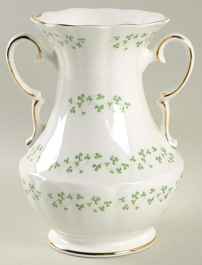 Shamrock 7" Handled Vase by Royal Tara-1