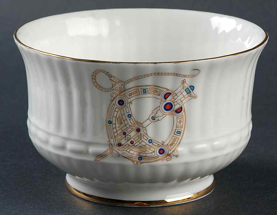 Tara Brooch (Smooth, Ribbed Rim) Open Sugar Bowl by Royal Tara-1