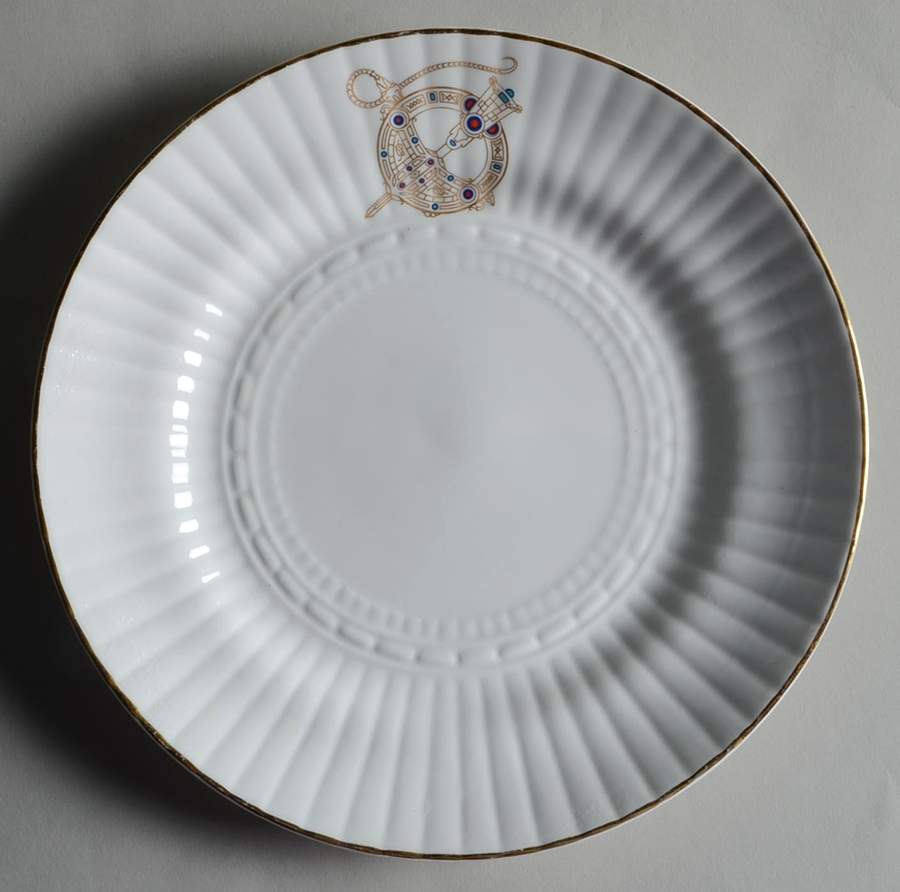 Tara Brooch (Smooth, Ribbed Rim) Salad Plate by Royal Tara-1