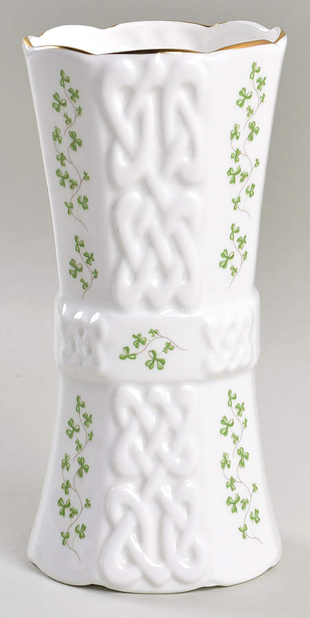 Trellis Shamrock (Ribbed, Fluted) 6" Vase by Royal Tara-1